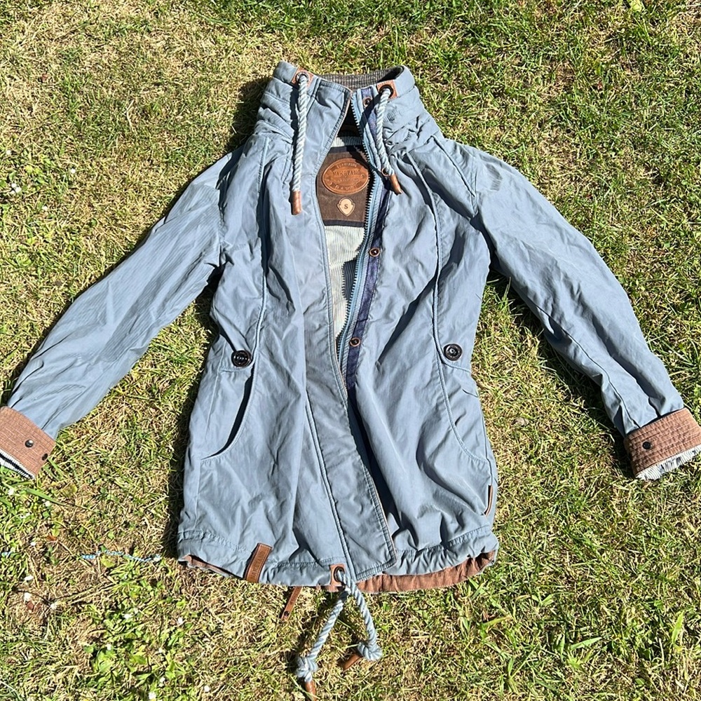 NAKETANO BRAVE NEW WORLD woman’s Size small long Jacket Blue